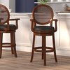 Flash Furniture Wood Stool w/Arms, Expresso, 30" TA-550430-E-GG